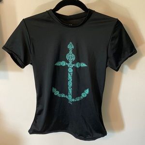 Black swim shirt